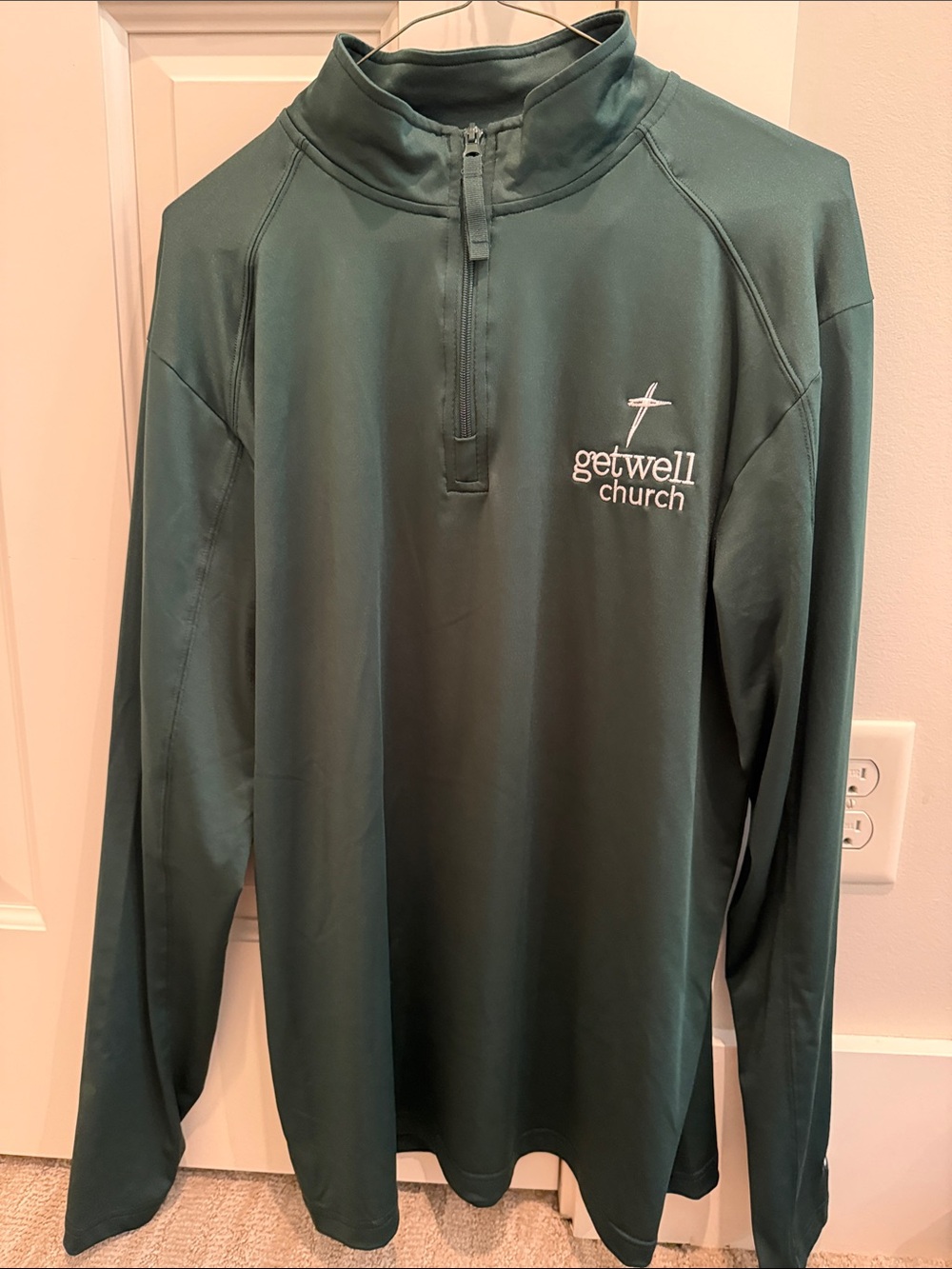 Getwell Church Men’s Lightweight Quarter-Zip Jacket - Dark Green